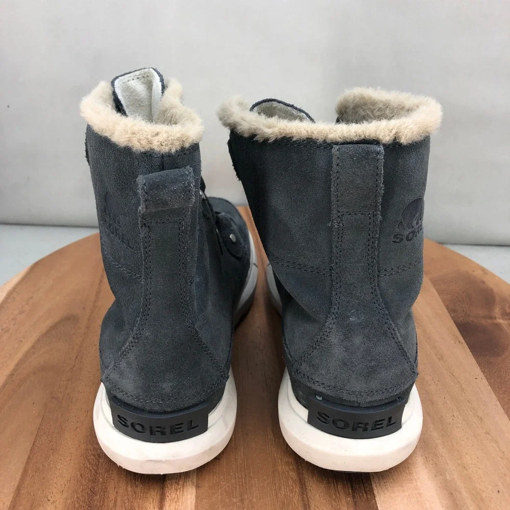 Sorel Explorer II Joan Faux Fur Waterproof Boots Gray NL5031-028 Womens 6.5
